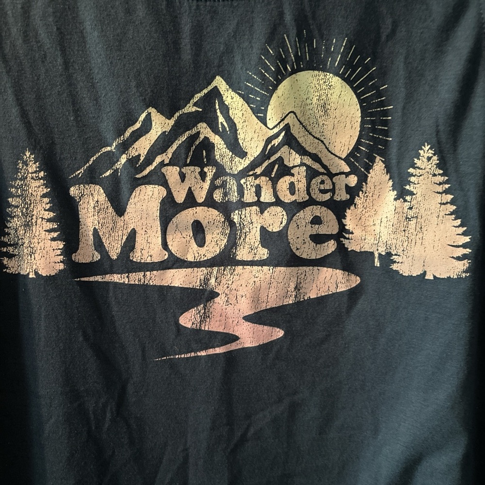 XS Athletic Works Blue Tank Top “Wander More”